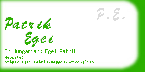 patrik egei business card